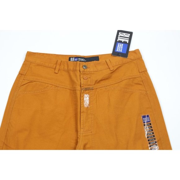 NOS Vintage 90s Marithe Francois Girbaud Mens 36x32 Baggy Loose Fit Jeans Orange - Picture 2 of 11